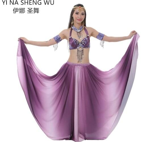 Lady women Belly Dance Hip Skirt Color Rayon Long Dancing Skirt Belly Dance Performance Costumes Female Belly Length Dance Skirt