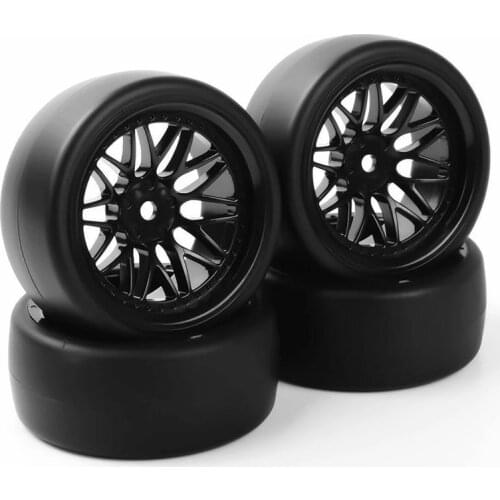 1/10 Drift Tires&Wheels 4Pcs For HSP HPI on Road Racing Car Tyres 12mm Hex