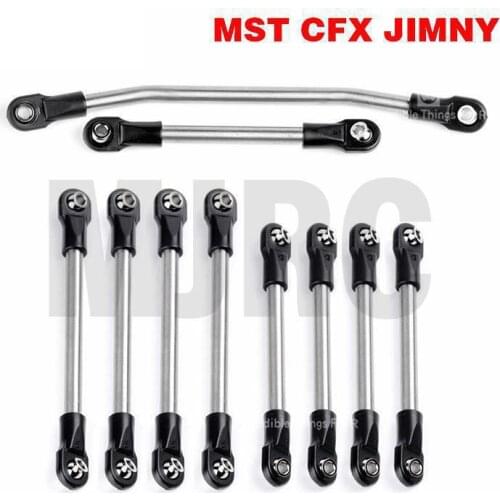 1set Titanium alloy Steering Pull Rod w/TRAXXAS #5347 Ball Joint Chassis Linkage Rod End GAX0131TA/TB for MST CFX JIMNY RC Cars