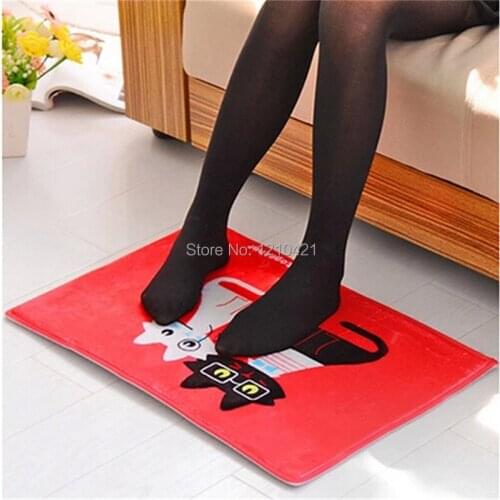 1pcs Free shipping Approx 39x59cm Super Soft Comfortable Nonslip Flannel Floor Mat Door Mat Area Rug Carpet