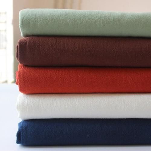 100*140cm Solid Color Cotton Crepe Fabric Wear Gauze Printing Seersucker Pants Mosquito Pajamas Fabric D30