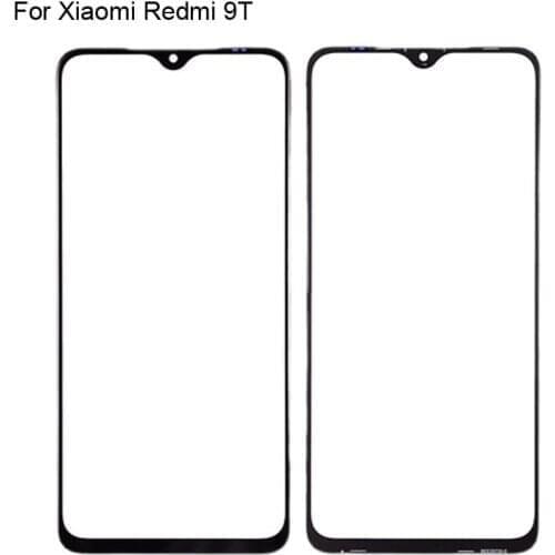2PCS For Xiaomi Redmi 9T Front LCD Glass Lens touchscreen Xiao mi Redmi9T Touch screen Panel Outer Screen Glass without flex