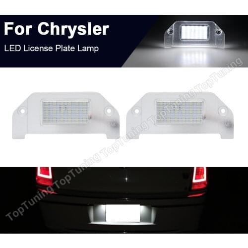 White LED Number License Plate Light For Chrysler 300 2005-2014 Sebring 2007-2010 1Pair Waterproof Car Lamps