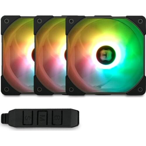 Thermalright 3in1 TL-C12S Computer Case Cooling Fan 120mm 5V/3PIN Addressable RGB LED PWM CPU Cooler fan
