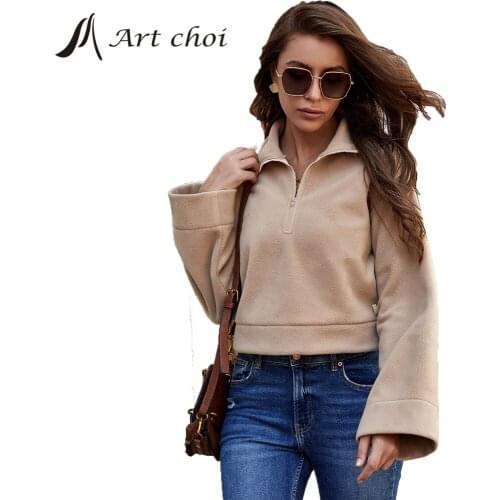 Женские короткие толстовки Art choi China At AliExpress