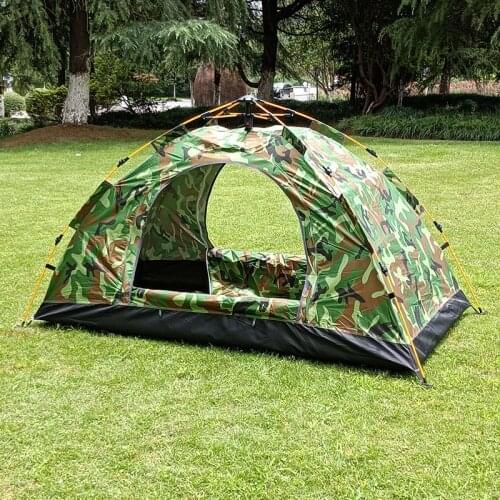 Camouflage Automatic Camping Tent Outdoor Single Man Tent Jungle Equipment Picnic Speed Open Fishing Field