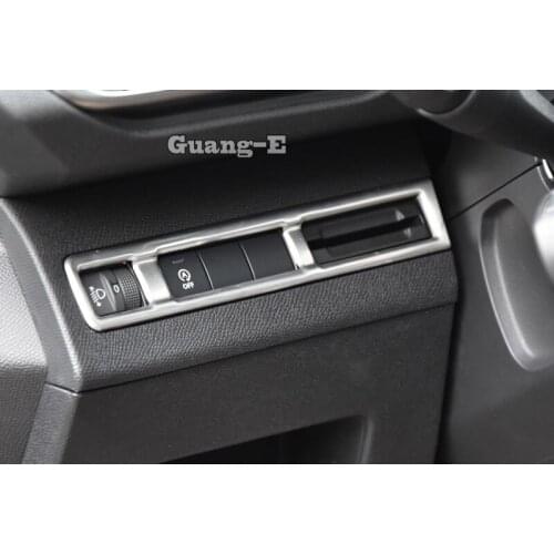 Car Stick Cover Front Head Fog Intelligent Light Switch Trim Frame Lamp For Peugeot 3008 GT 3008GT 2016 2017 2018 2019 2020