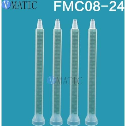 Free Shipping Resin Static Mixer FMC08-24 Mixing Nozzles For Duo Pack Epoxies Of Green Rectangular 10Pcs/Lot