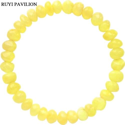 RUYI PAVILION Natural Baltic Amber Bracelet Bangles For Women Adult Female Jewelry Baroque Honey Bracel 17cm-19cm
