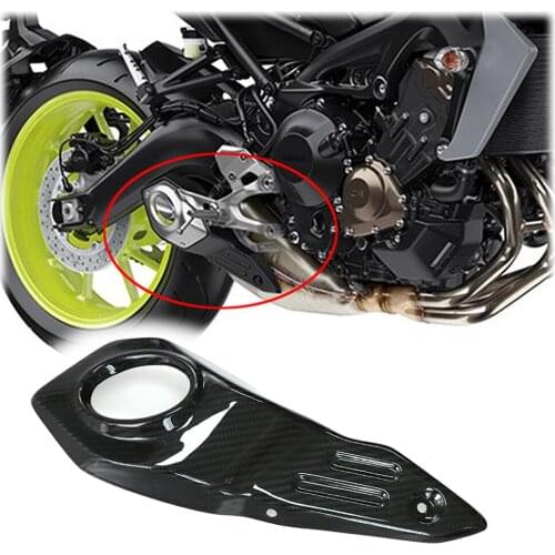 Carbon Fiber Exhaust Pipe Cover Heat Insulation Protector for Yamaha MT-09 MT09 FZ-09 2017-2020 Motorcycle Accessories