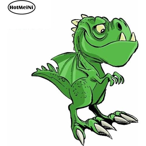 HotMeiNi 13cm x 10.4cm For Cartoon Cute Dragon Personality Creative Car Stickers Waterproof Decal for SUV RV Custom Printing