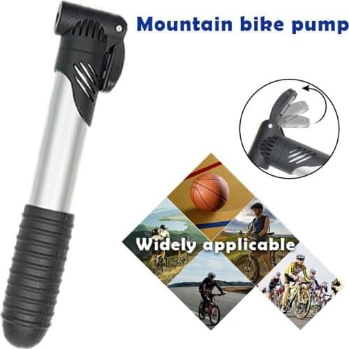 Mountain Bike Tool Inflator Bike Pump Cycling Accessories Silver Aluminum Alloy Portable Travel Tyre Pump Bicycle Inflating