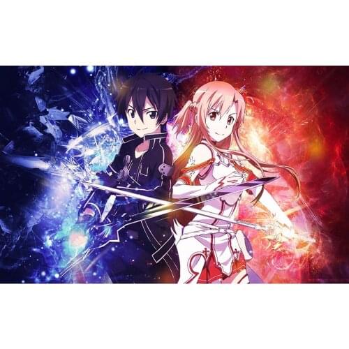 Sword Art Online Animation 5d Diamond Painting Wall Decor Handmade Cross Stitch Picture Full Square/round Drill Craft FC346