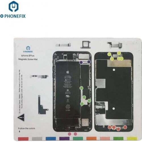 PHONEFIX Magnetic Screw Mat Repair Technician Disassembly Pad Magnetic Screw Work Pad and Screws Holder for Iphone 8 X XS MAX XR