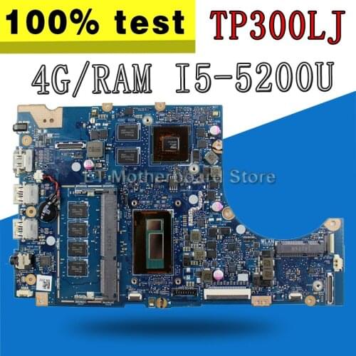 TP300LJ motherboard i5-5200 CPU GT920M 4GB RAM For Asus TP300LJ TP300 laptop motherboard TP300LJ mainboard 100% Tested