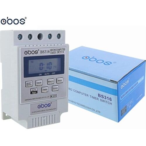 1PCS BS316 AC 220V 25A English version Microcomputer control switch street lamp time switch time controller electronic timer