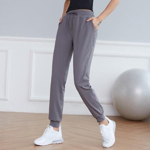 New Jogging Workout Gym Sweatpants Women Lycra Sports Running Pants High-waist Breathable Loose Outdoor Fitness Training Trouser