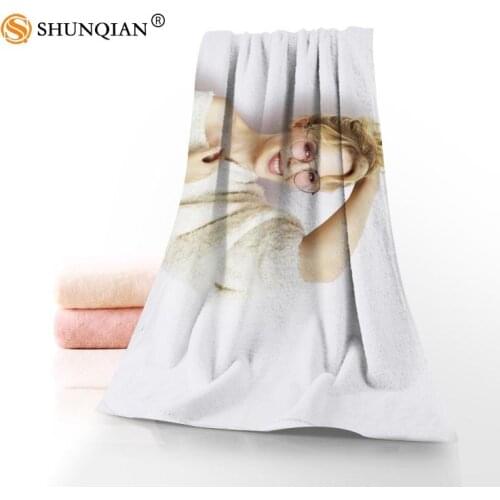 Microfiber Towels Custom Kylie Minogue Face Towel/Bath Towel Size 35x75cm, 70x140cm for family travel