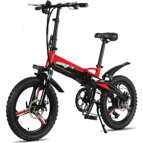 Portable Electric Scooter 2 Wheel Electric Bicycle With Hidden Battery 48V 250W Brushless Motor Electric Scooter Adult Red/Gray