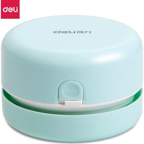Deli Desk Set Portable Desktop Cleaner Mini Desk Vacuum Cleaner for School Classroom School Office Supplies