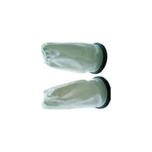 Manual Box Blasting Machine Accessories Hand Canvas High Wear-Resistant Black Grooved Rubber Ellipse Gloves Eyelet Cuff