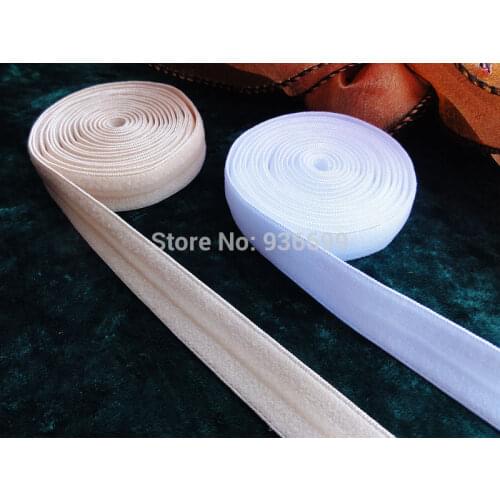 Silicone gripper elastic shoulder tape 15mm webbing width white garment accessories bras lingerie girdle sewing webbing