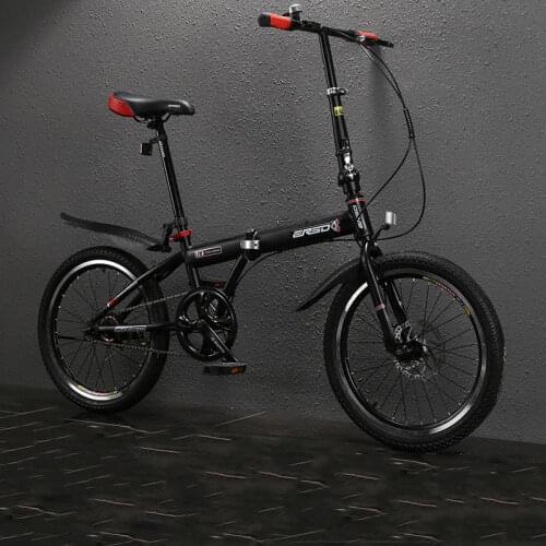 Folding Bicycle Shift Adult Ultra Light Portable Bike 20 Inch Men and Women Student Youth Lightweight