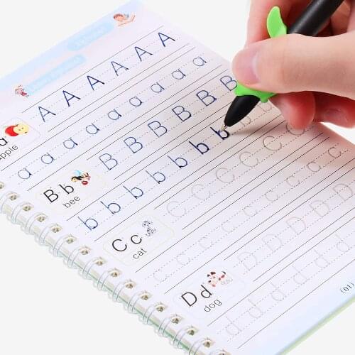 Reusable Writing Paste Calligraphy Handwriting Copybook For Kids Word Childrens Book English Calligraphic Letter Practice Toy