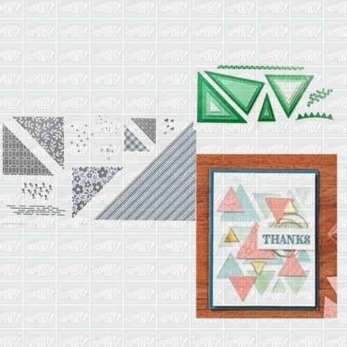 Triangle Metal Cutting Dies and Stamps Stencils for DIY Scrapbooking/photo album Decorative Embossing DIY Paper Cards