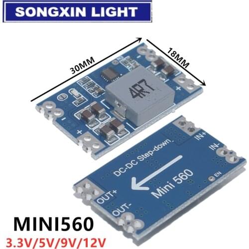 High Efficiency Output 3.3V 5V 9V 12V 5A mini560 Step Down DC-DC Converter Voltage Regulator Buck Stabilized Power Supply Module