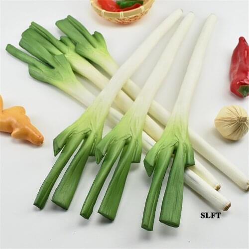 Green grocery Kitchen dining room hall hotel supermarket store shop decoration artificial fake vegetables scallion shallot model