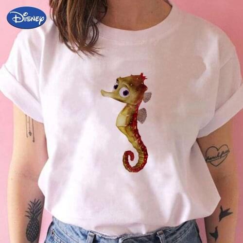 Hippocampus Funny T Shirts Beach Style Vacation Fashion European Disney Short Sleeve Branded Tshirts Finding Nemo 90S Ropa Mujer
