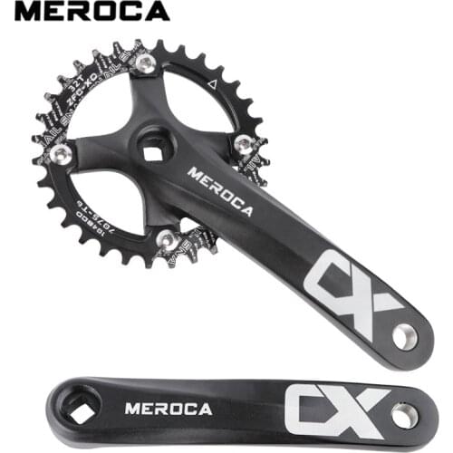 MEROCA MTB Crankset Narrow Wide Mountain Bike Chainring 104BCD Aluminum Alloy 170 Crank 32/34/36T Cycling Chainwheel