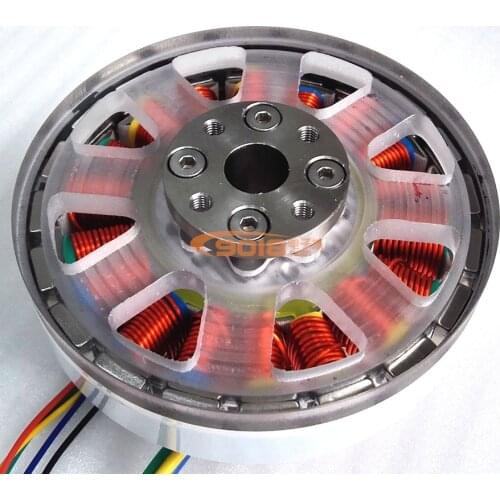 200W Disc Brushless DC Motor Flat Direct Drive Hollow Shaft Torque Motor Sensor with Hall
