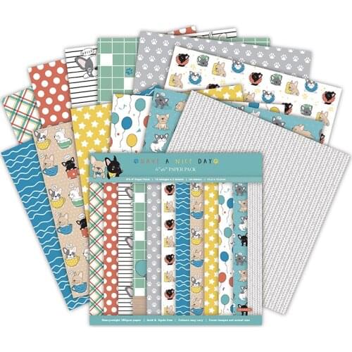 24 sheets 6"X6"Paper Have a Nice Day pack Pattern Creative Scrapbooking paper pack handmade craft paper craft Background pad