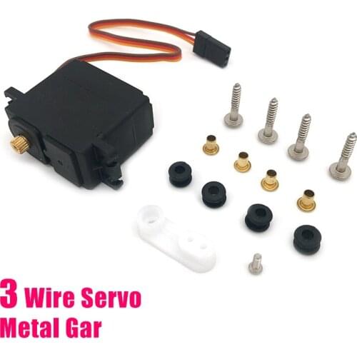 3 Wire Servo With Metal Gear For Feiyue FY01/02/03/04/05/06/07 SUBOTECH 1/12 SB1513 RC Car Spare Parts Replacement 5 Wire Servo
