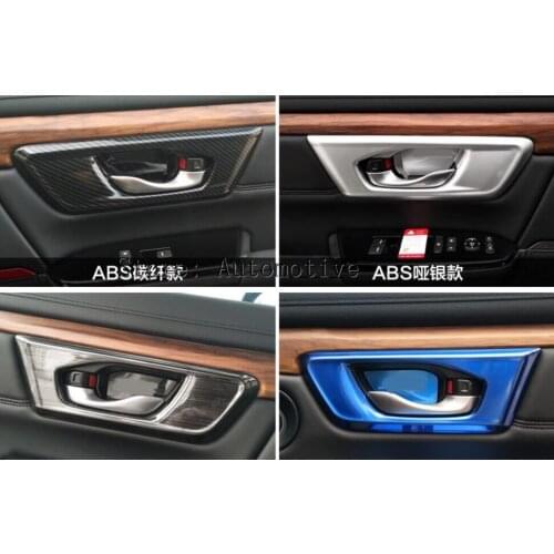 4pcs/lot Car Styling Car Inner Door Handle Box Sequins Interior Decoration Handle Frame Sequins For Honda CRV CR-V 2017 2018