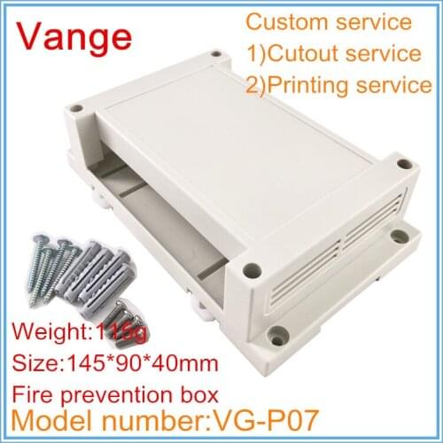 4pcs/lot mould extrusion shell housing 145*90*40mm fire prevention ABS plastic enclosure boxes diy case for relay power supply