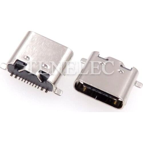 5pcs Type-c USB 3.1 Famale Jack Socket Connector 16 Pins Fast Charge Plug Outlet For Charging Port Plug Replacement Repair Parts