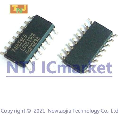 50 PCS 74HC595D SOP-16 74HC595 8-BIT SHIFT REGISTERS WITH 3-STATE OUTPUT REGISTE