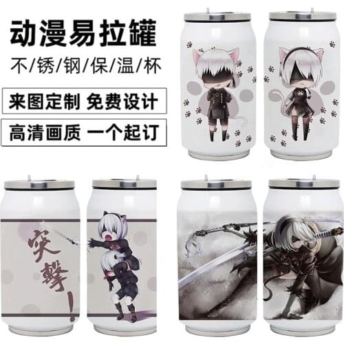 Anime NieR Automata Stainless Steel Thermos Cup Cosplay Vacuum Cup Toy 350ml
