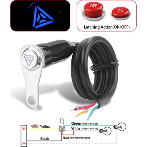 Motorcycle Scooter ON-OFF Hazard Light 5 wire Switch Emergency Warning Flasher Button Waterproof Switches Electric Bicycle