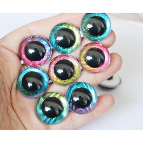 20pcs--L12---13mm--50mm clear round toy animal safety eyes + glitter fabric + hard washer for diy plush doll --style option