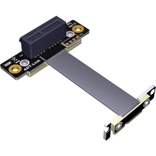 PCIe 3.0 X1 to X1 Extension Cable R11SL-TL Dual 90 Degree Right Angle Extender 8Gbps PCI Express 1X Riser Card