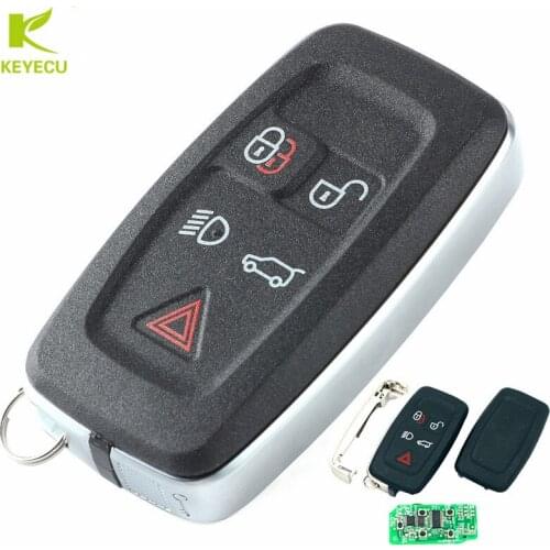 KEYECU Replacement Smart Remote Key FOB 5 Button 315MHz/ 434Mhz for LR4 Range Rover Evoque/ Sport 2010-2015 KOBJTF10A With Words