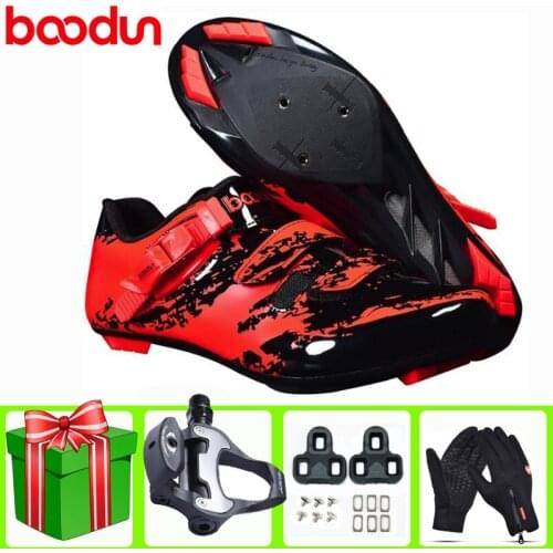 BOODUN Road Cycling Shoes Sapatilha Ciclismo Men Sneaker Add Pedal Set Breathable Outdoor Athletic Bike Bicycle Racing Bicicleta