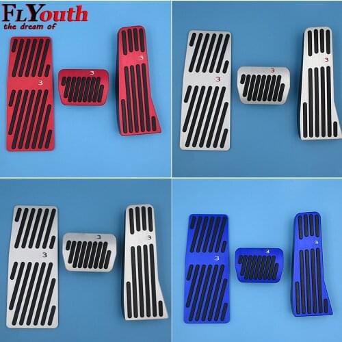 Aluminum alloy Pedal Cover For Mazda 3/AXELA 2020 SKYACTIV Non-Slip Auto No Drilling Aluminum Brake and Accelerator Pedal Covers