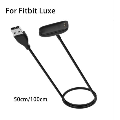 50/100cm Portable USB Fast Charging Cable For Fitbit Luxe SmartWatch Bracelet Data Cable High-quality Charger Accessories