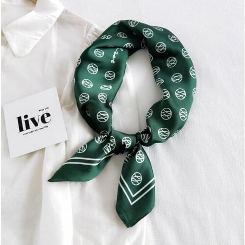 Summer Luxury Brand Scarf Silk Square Women Hair Sacrf Female Bandana Accessories Shawls 70*70 Neckerchief Neck Handkerchief