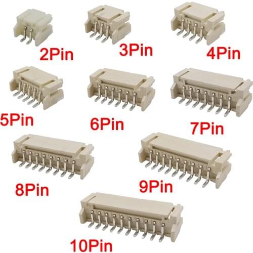 50/100Pcs JST PH2.0 2-10Pin Folded Horizontal Patch Female Socket Wire Connector Pitch 2.0mm 2-10P Vertical Housing SMD Terminal